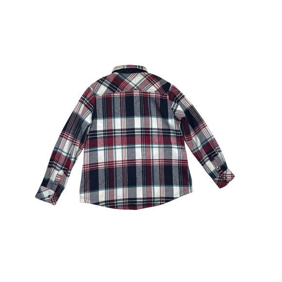 Orvis Flannel Shirt Womens Large Blue Red Plaid Shacket Lined - Picture 2 of 10